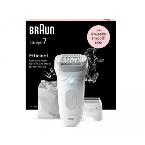 Braun Epilator | SE7-041 Silk épil 7 | Number of power levels 2 | Wet & Dry | White/Silver