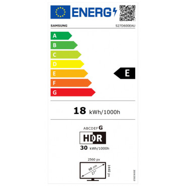 Samsung LS27D600EAUXEN | 27 " | IPS | QHD | 16:9 | 100 Hz | 5 ms | 2560 x 1440 pixels | 350 cd/m | HDMI ports quantity 1 | Blacc