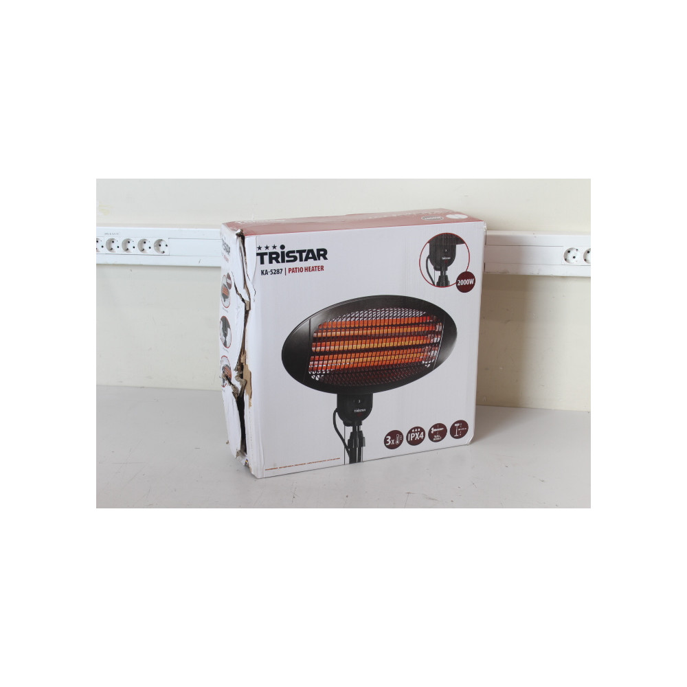 SALE OUT. OUT. Tristar KA-5287 Patio Heater, Black Tristar Heater KA-5287 Patio heater 2000 W Number of power levels 3 Suitable 