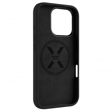 Fixed | MagFlow | Back Cover | Apple | iPhone 16 Pro | Silicone | Black