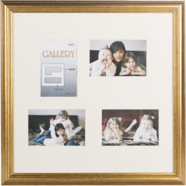 Victoria Collection Photo Frame Ema Gallery 40x40/4/10x15, Gold | Victoria Collection