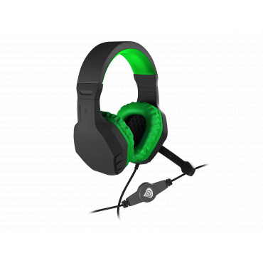 GENESIS ARGON 200 Gaming Headset, On-Ear, Wired, Microphone, Green | Genesis | ARGON 200 | Wired | On-Ear