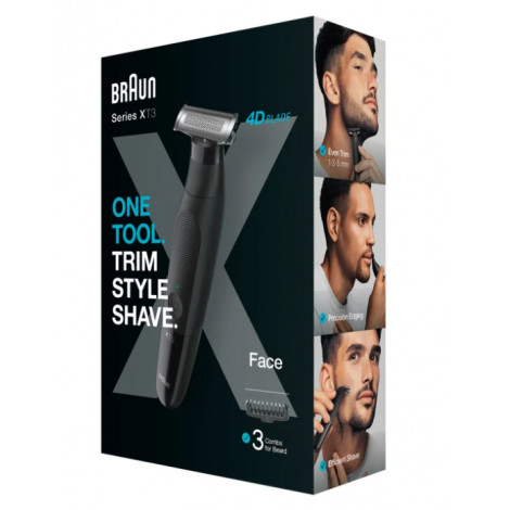 Braun Beard Trimmer | Series XT 3100 | Cordless | Number of length steps 3 | Black