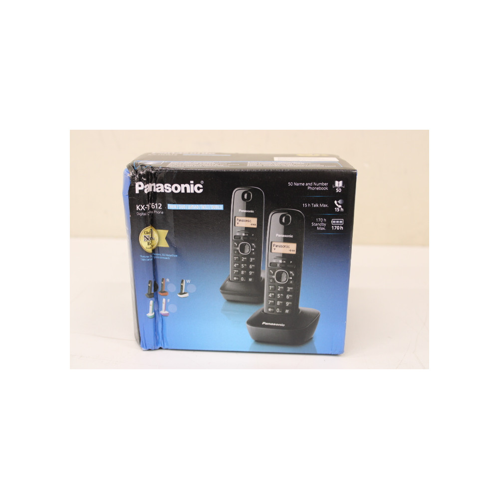 SALE OUT. Panasonic KX-TG1612FXH Cordless phones, Black | Panasonic | Cordless | KX-TG1612FXH | Built-in display | Caller ID | B