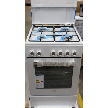 SALE OUT. | Simfer | Cooker | 4403SERBB | Hob type Gas | Oven type Electric | White | Width 50 cm | Electronic ignition | DAMAGE