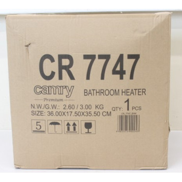 SALE OUT. Camry CR 7747 Bathroom heater, White | Camry | CR 7747 | Bathroom heater | 2000 W | Number of power levels 2 | White |