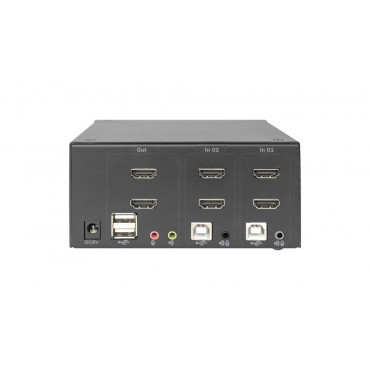 DIGITUS KVM Switch 2x2 HDMI...