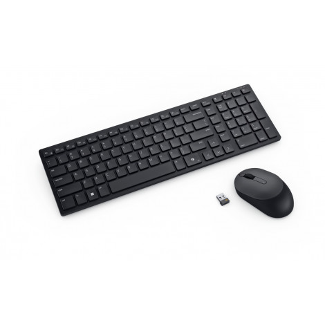 Dell | Silent Keyboard and Mouse | KM555 | Keyboard and Mouse Set | Wireless | US International (QWERTY) | Black | 2.4 GHz, Blue