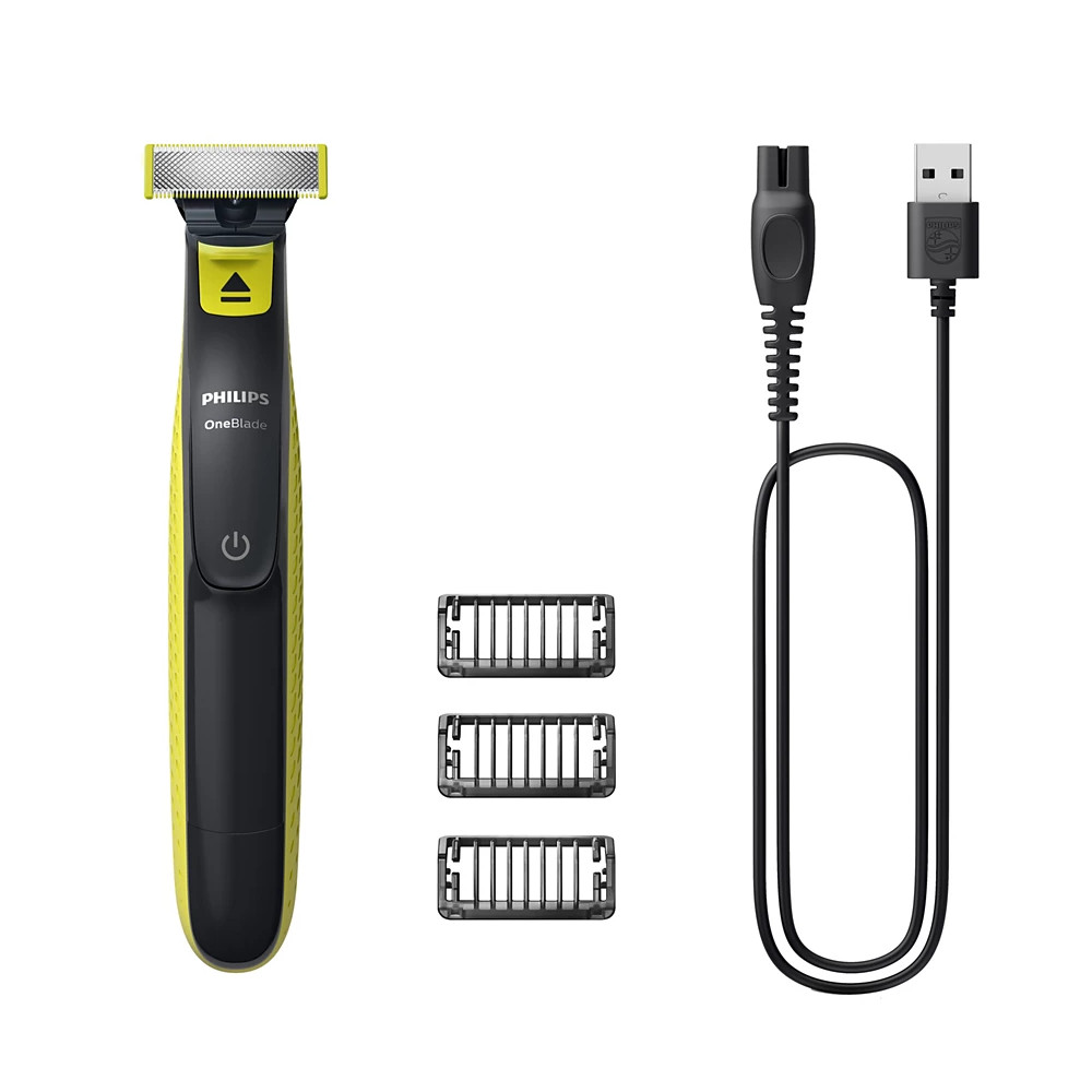 Philips Shaver | QP2724/10 OneBlade | Operating time (max) 45 min | Wet & Dry | NiMH | Black/Lime