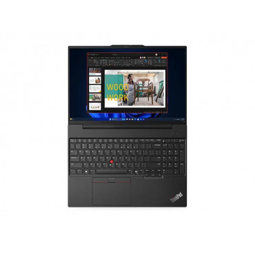 Lenovo ThinkPad E16 | Black | 16 " | IPS | WUXGA | 1920 x 1200 pixels | Anti-glare | Intel Core Ultra 7 | 155H | 16 GB | SO-DIMM