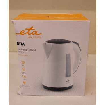 SALE OUT. ETA ETA160390000 Kettle, Capacity 1.7L, White | ETA | Kettle | ETA160390000 | Electric | 2200 W | 1.7 L | Plastic | 36