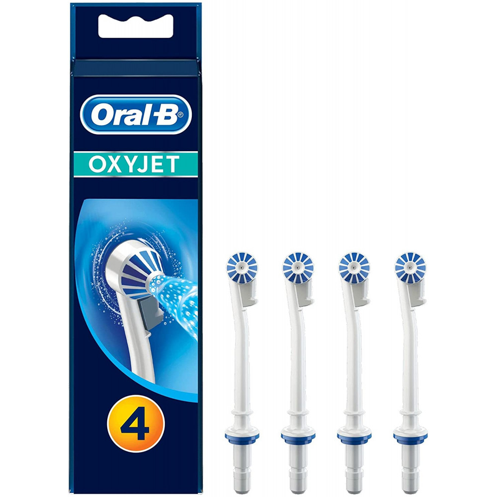 Oral-B | ED 17-4 | Toothbrush Heads, OxyJet | Heads | For adults | Number of brush heads included 4 | White