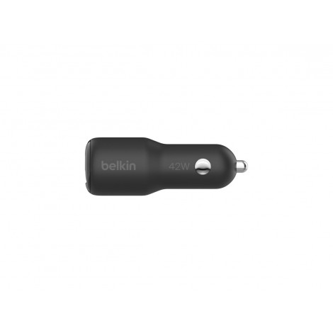 BELKIN BOOST CHARGE 42w - 30w USB-C PD PPS + 12w USB-A Car Charger, Black | Belkin