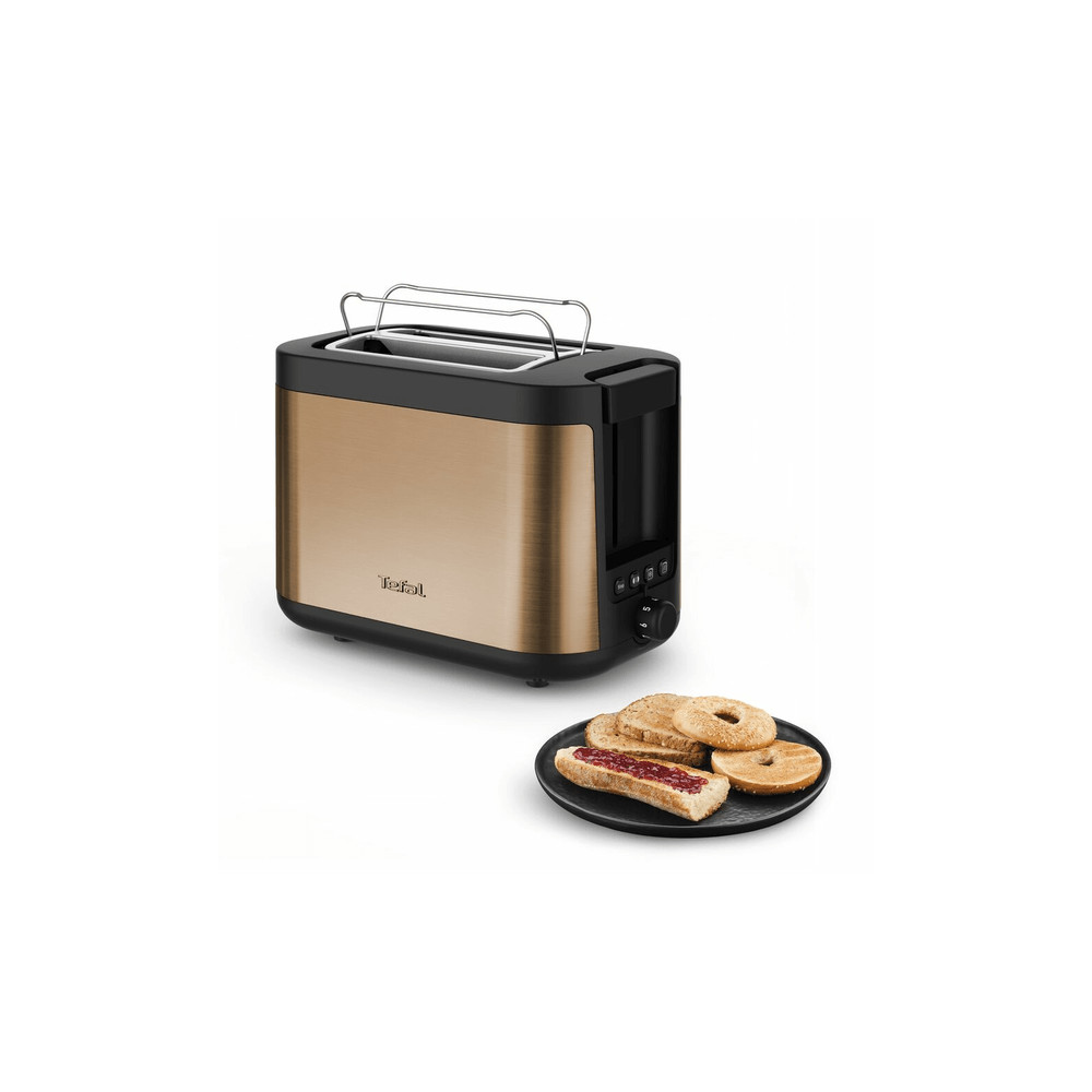 Tefal Coppertinto TT430G10 Toaster, 850 W, black/copper, Gold | TEFAL