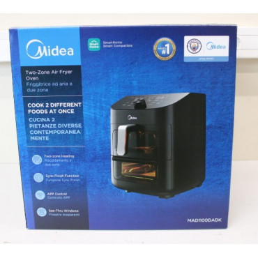 SALE OUT. Midea MAD1100DADK Air fryer digital,Two-zone cavity, 6.4L + 4.4L | Midea | Two Zone Airfryer | MAD1100DADK | Power 185