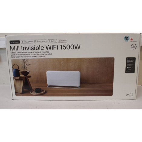 SALE OUT. Mill PA1500WIFI3A GEN3 Heater, WiFi Panel, Steel, Power 1500 W, White | Mill | Heater | PA1500WIFI3A GEN3 | Panel Heat