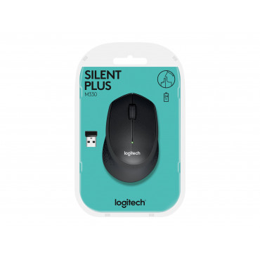 Logitech | Mouse | M330 Silent Plus | Wireless | Black