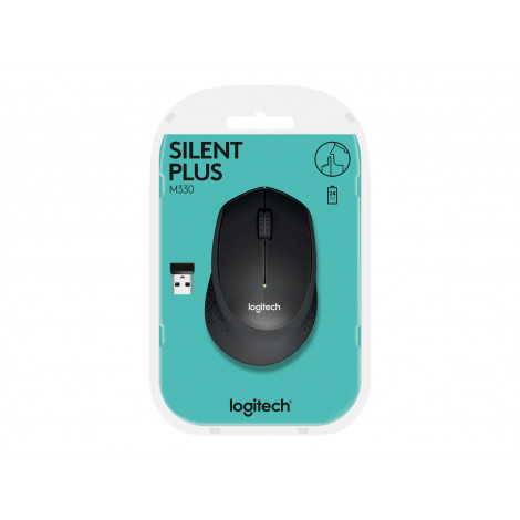 Logitech | Mouse | M330 Silent Plus | Wireless | Black