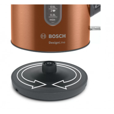 Bosch | Kettle | TWK4P439 | Electric | 2400 W | 1.7 L | Stainless steel | 360 rotational base | Copper