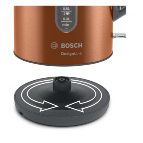 Bosch | Kettle | TWK4P439 | Electric | 2400 W | 1.7 L | Stainless steel | 360 rotational base | Copper