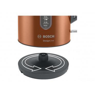 Bosch | Kettle | TWK4P439 | Electric | 2400 W | 1.7 L | Stainless steel | 360 rotational base | Copper