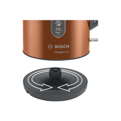 Bosch | Kettle | TWK4P439 | Electric | 2400 W | 1.7 L | Stainless steel | 360 rotational base | Copper