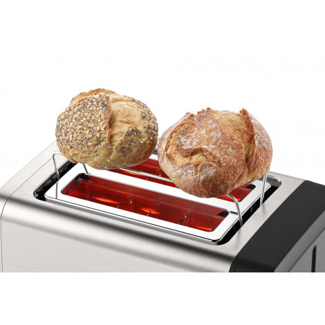 Bosch | DesignLine Toaster | TAT4P420 | Power 970 W | Number of slots 2 | Housing material Stainless Steel | Stainless steel/Bla