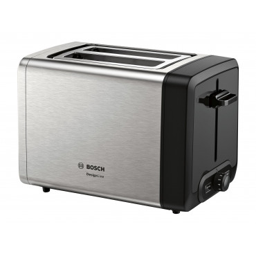 Bosch | DesignLine Toaster | TAT4P420 | Power 970 W | Number of slots 2 | Housing material Stainless Steel | Stainless steel/Bla