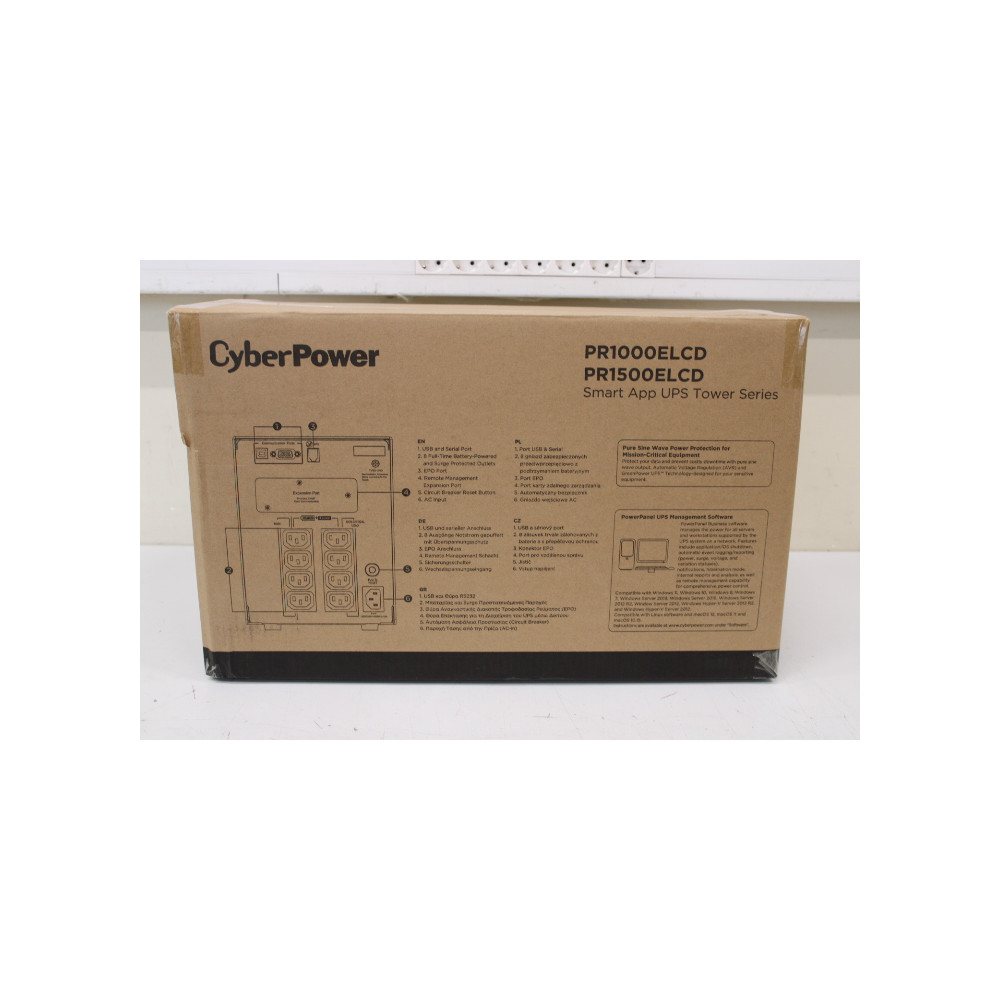 SALE OUT.CyberPower PR1500ELCD Smart App UPS Systems CyberPower Smart App UPS Systems PR1500ELCD 1500 VA 1350 W DAMAGED PACKAGIN