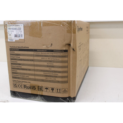 SALE OUT.CyberPower PR1500ELCD Smart App UPS Systems CyberPower Smart App UPS Systems PR1500ELCD 1500 VA 1350 W DAMAGED PACKAGIN