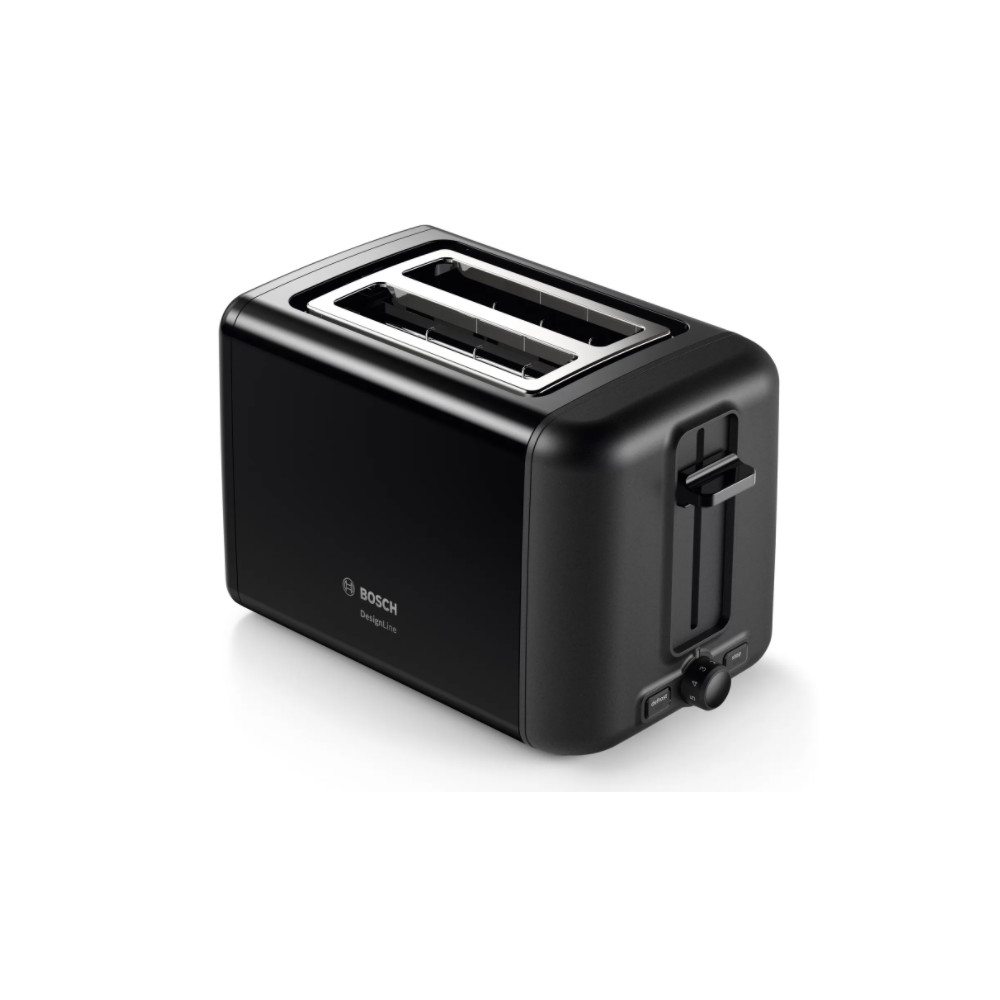 Bosch | DesignLine Toaster | TAT3P423 | Power 970 W | Number of slots 2 | Housing material Stainless steel | Black