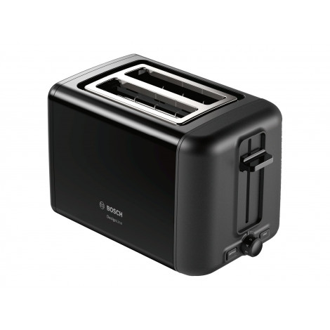 Bosch | DesignLine Toaster | TAT3P423 | Power 970 W | Number of slots 2 | Housing material Stainless steel | Black