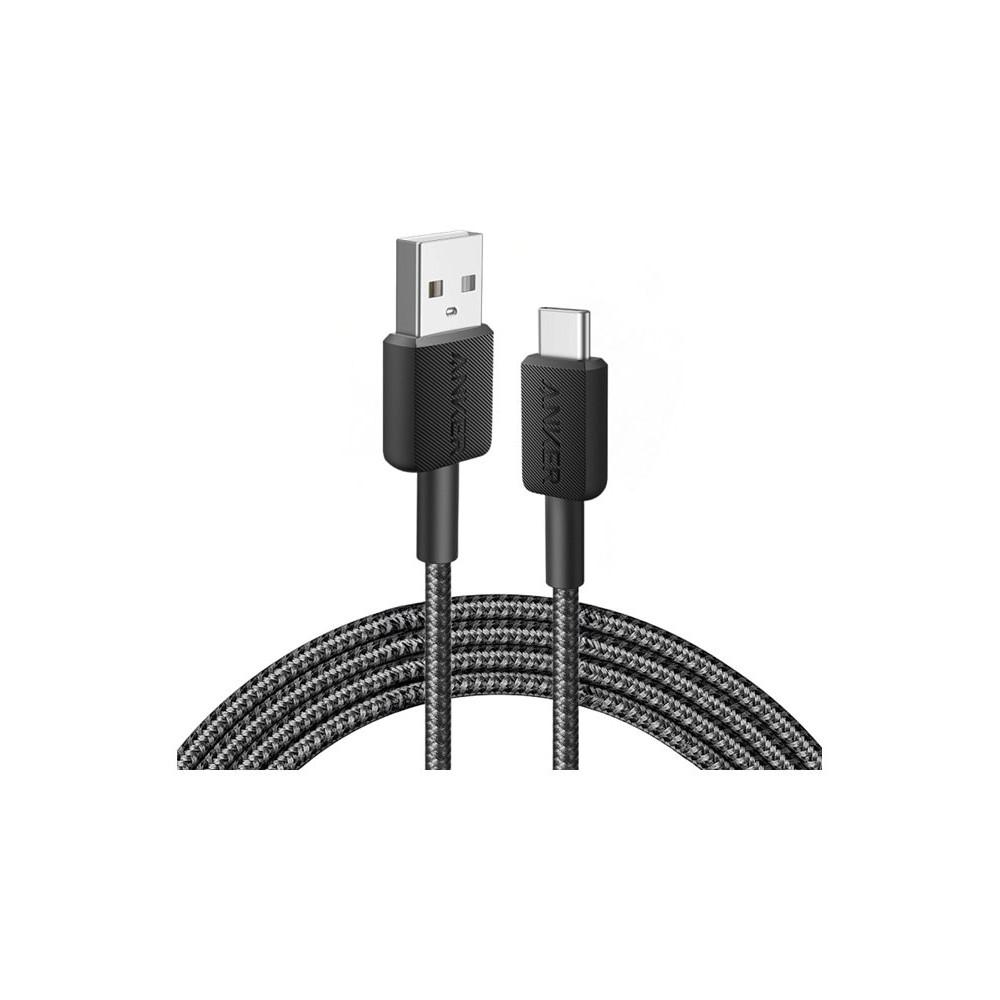 Anker 322 Braided Nylon Cable, Black | A81H5G11 | USB-A to USB-C