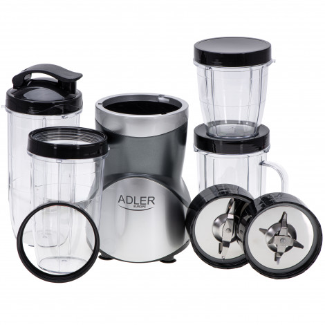 Adler Blender Smoothie Set | AD 4084 | Tabletop | 1200 W | Jar material BPA-Free | Jar capacity 0.3+0.5+0.5+0.7 L | Ice crushing
