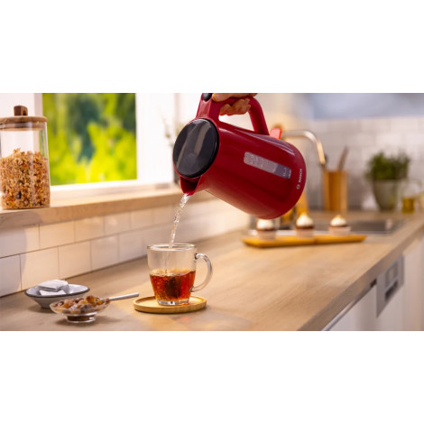 Bosch Kettle | TWK1M124 | Electric | 2400 W | 1.7 L | Plastic | 360 rotational base | Red