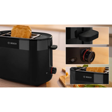 Bosch Compact Toaster | TAT2M123 MyMoment | Power 950 W | Number of slots 2 | Housing material Plastic | Black