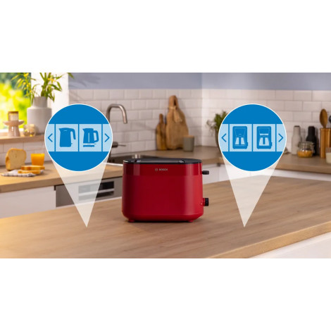 Bosch Compact Toaster | TAT2M124 MyMoment | Power 950 W | Number of slots 2 | Housing material Plastic | Red