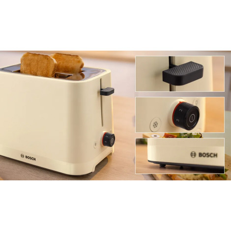 Bosch Compact Toaster | TAT3M127 MyMoment | Number of slots 2 | Housing material Plastic | Beige