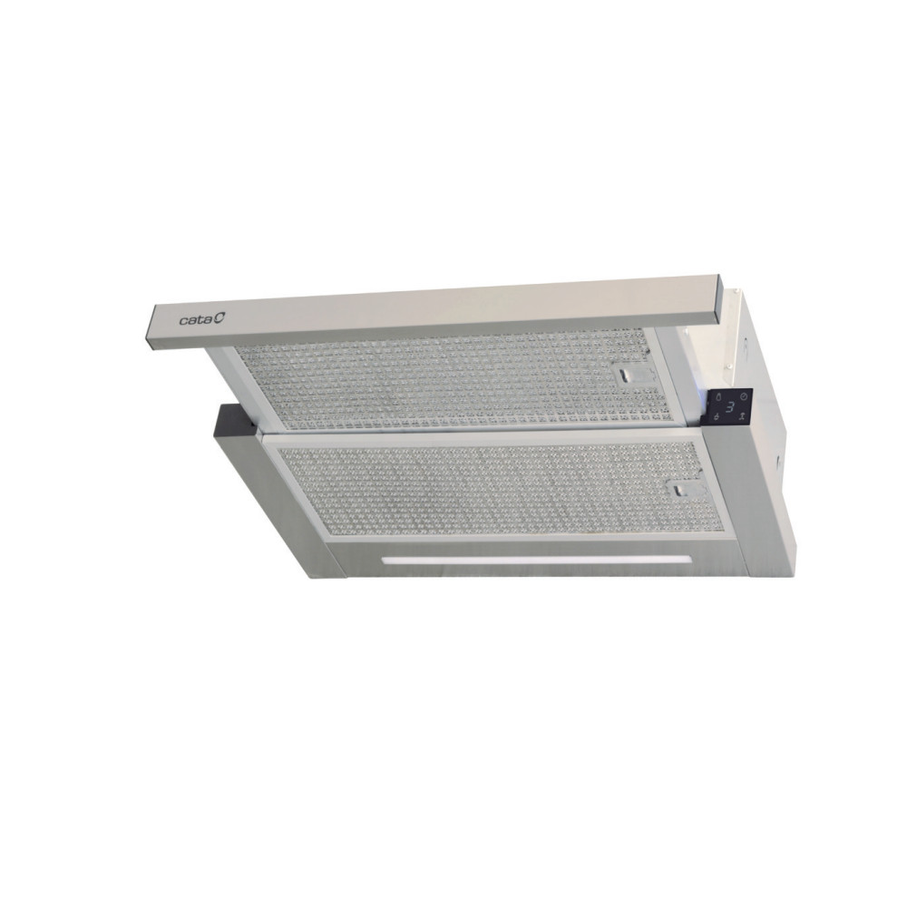 CATA Hood | ATH 61X | Telescopic | Energy efficiency class A+ | Width 60 cm | 605 m /h | Touch control | LED | Silver Grey