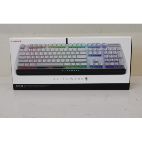 SALE OUT. Dell Alienware 510K Low-profile RGB Mechanical Gaming Keyboard - AW510K (Lunar Light), DEMO AS USED | Dell | Alienware