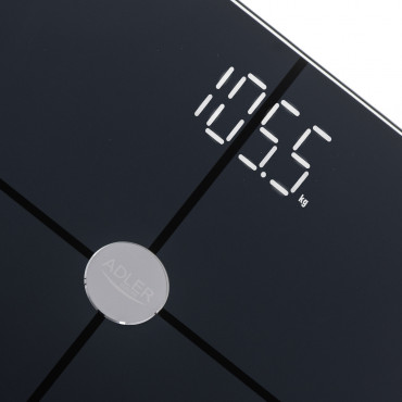 Adler Smart Bathroom Scale | AD 8187 | Maximum weight (capacity) 180 kg | Accuracy 100 g | Body Mass Index (BMI) measuring | Bla