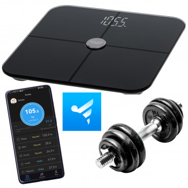 Adler Smart Bathroom Scale | AD 8187 | Maximum weight (capacity) 180 kg | Accuracy 100 g | Body Mass Index (BMI) measuring | Bla