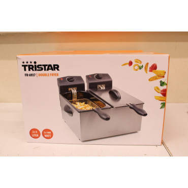 SALE OUT. Tristar FR-6937 Double Fryer, Stainless Steel | Tristar | Double Fryer | FR-6937 | Power 2 x 1800 W | Capacity 6 L | D