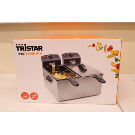 SALE OUT. Tristar FR-6937 Double Fryer, Stainless Steel | Tristar | Double Fryer | FR-6937 | Power 2 x 1800 W | Capacity 6 L | D