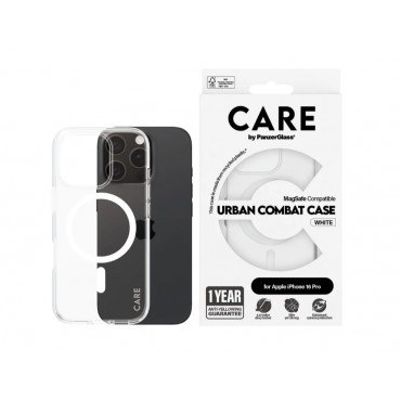 CARE by PanzerGlass Case Flagship White MagSafe iPhone16 PRO | CARE