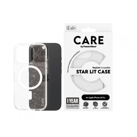 CARE by PanzerGlass Flagship Case Urban Combat Star Lit w. White MagSafe iPhone 16 Pro | CARE