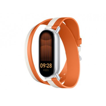 Xiaomi Dual-tone Leather Strap | 140 180mm | White and Orange | Calf Leather, PU (inside)