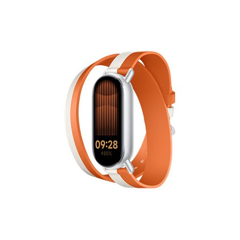 Xiaomi Dual-tone Leather Strap | 140 180mm | White and Orange | Calf Leather, PU (inside)