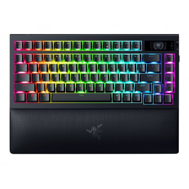 Razer | BlackWidow V4 Pro 75% | Mechanical Gaming Keyboard | 4K Hz Wireless | US | Black | Orange Tactile Switches Gen 3 | Wirel