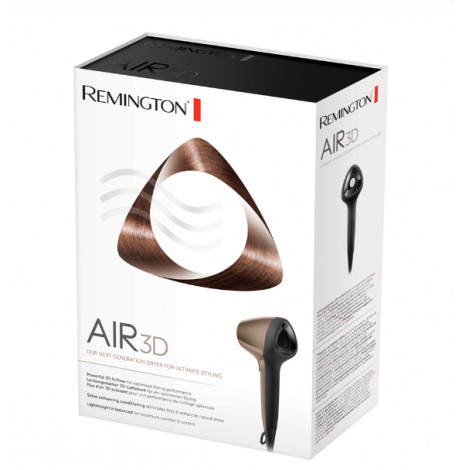 Remington The Salon Collection Air3D Hair Dryer | D7777 | 1800 W | Number of temperature settings 3 | Ionic function | Diffuser 